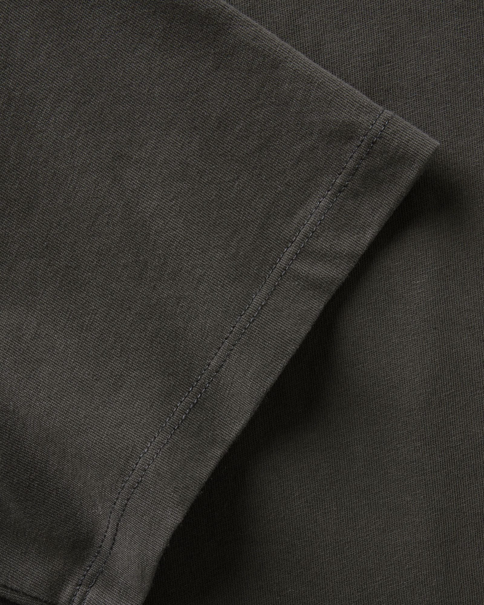 material shot of the sleeve on The Regenerative Cotton Tee in Soil, Knits by Taylor Stitch