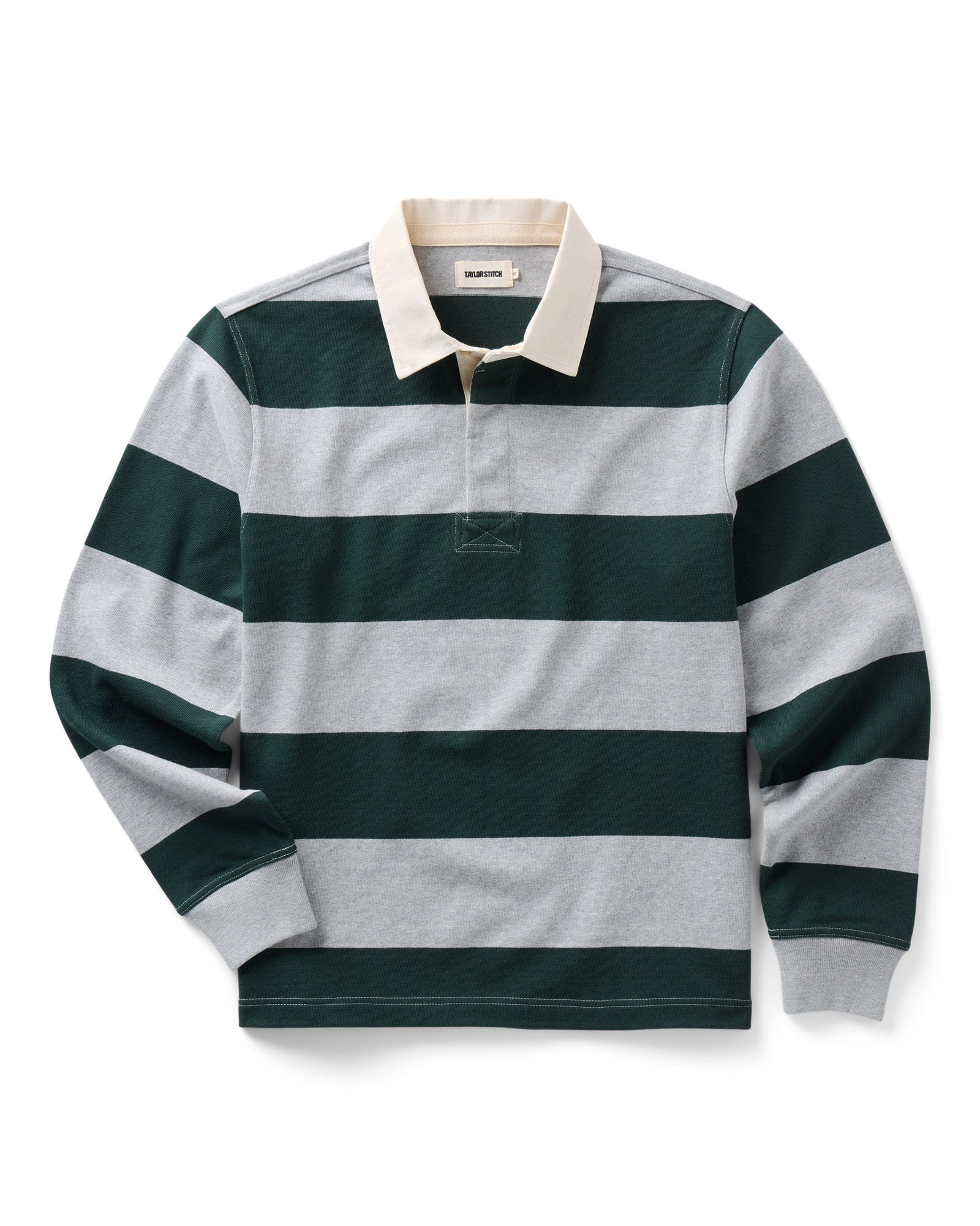 The Rugby Shirt in Dark Forest Stripe: Featured Image, Knits by Taylor Stitch