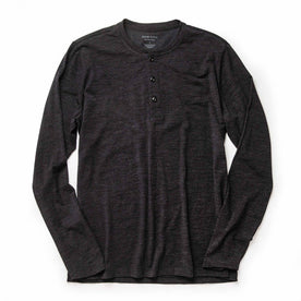 The Merino Henley in Heather Black - featured image