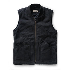 flatlay of The Workhorse Vest in Coal Boss Duck