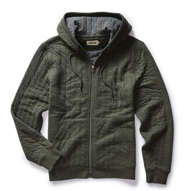 The Apres Zip Hoodie in Fatigue Olive Quilt - featured image