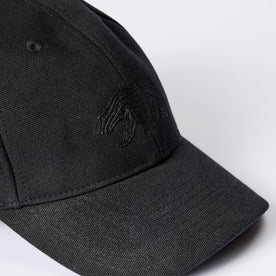 material shot of The Ball Cap in Coal Canvas