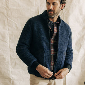 The Carson Jacket in Dark Navy Fleece - featured image