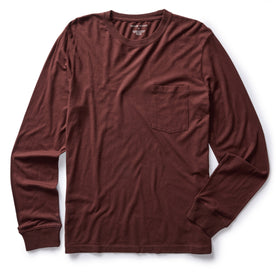 The Cotton Hemp Long Sleeve Tee in Burgundy - featured image