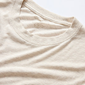 material shot of The Cotton Hemp Long Sleeve Tee in Heathered Oat