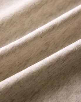 material shot of the ribbed cuffs on The Cotton Hemp Long Sleeve Tee in Heathered Oat, Knits by Taylor Stitch