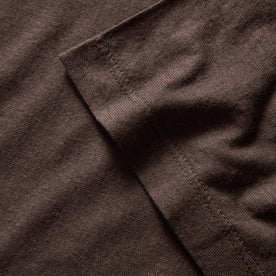 material shot of the sleeve on The Cotton Hemp Tee in Soil