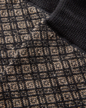material shot of The Crew Sock in Coal Jacquard, Accessories by Taylor Stitch