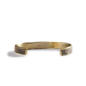 Back of The Hammered Cuff in Brass