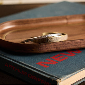 The Hammered Cuff in Silver on The Valet Tray