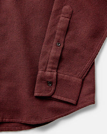 The Jack Mens Button Down Shirt in Burgundy Waffle | Taylor Stitch