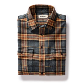 flatlay of The Ledge Shirt in Conifer Plaid