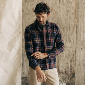 The Ledge Shirt in Dark Navy Plaid - featured image
