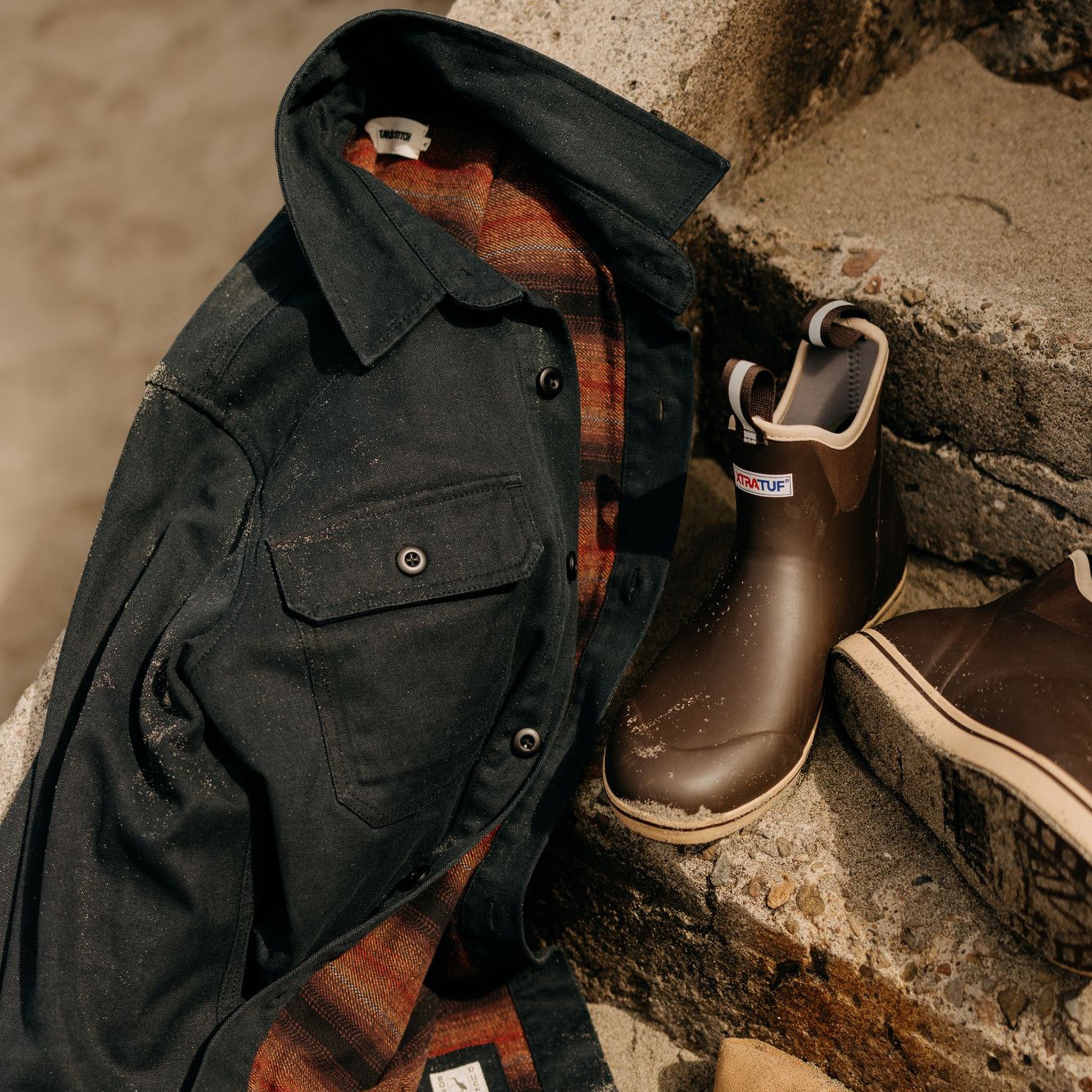 The Lined Shop Shirt in Coal Boss Duck: Alternate Image 4, Outerwear by Taylor Stitch