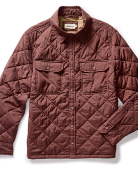 flatlay of The Miller Shirt Jacket in Burgundy, Outerwear by Taylor Stitch