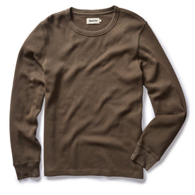 The Organic Cotton Waffle Crew in Fatigue Olive - featured image