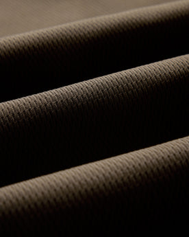 material shot of the neck opening on The Organic Cotton Waffle Crew in Fatigue Olive, Knits by Taylor Stitch