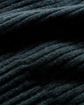 material shot of the fabric on The Rib Beanie in Dark Spruce, Accessories by Taylor Stitch
