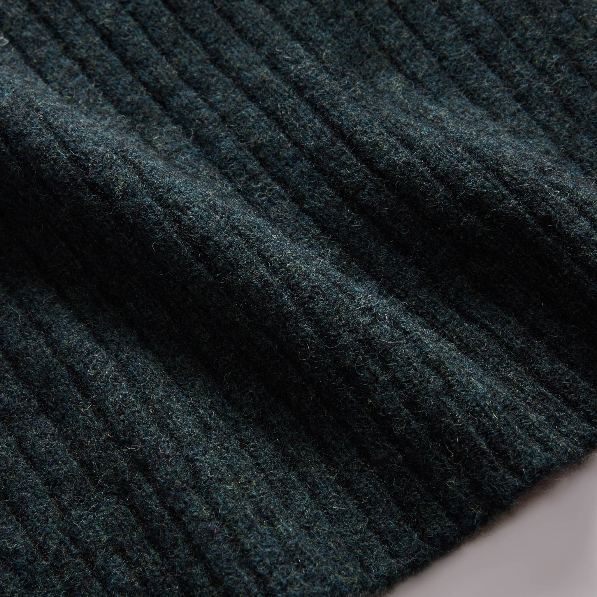 material shot of the rib on The Rib Scarf in Dark Spruce, Accessories by Taylor Stitch