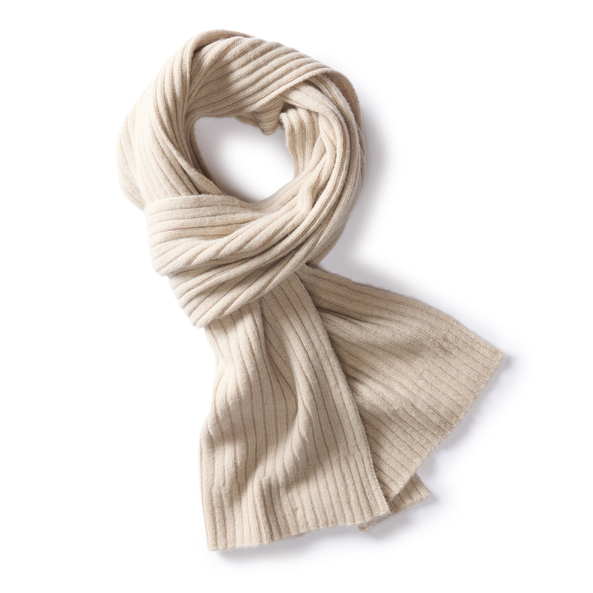 flatlay of The Rib Scarf in Oat Heather, Accessories by Taylor Stitch