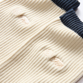 material shot of the ribbed texture of The Ribbed Sock in Natural