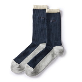The Ribbed Sock in Navy - featured image