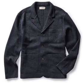 The Ridgewood Cardigan in Navy Birdseye Wool - featured image