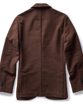 flatlay of The Sheffield Sportcoat in Dark Chestnut Moleskin, from back, Outerwear by Taylor Stitch