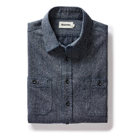 The Utility Shirt in Rinsed Indigo Herringbone - featured image