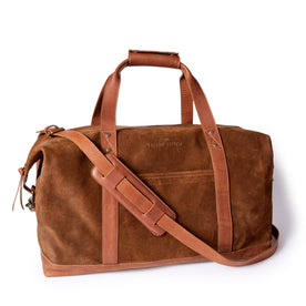 The Weekender Duffle in Chocolate Roughout - featured image