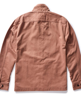 flatlay of the back of The Flint Jacket in Faded Brick Broken Twill, Outerwear by Taylor Stitch