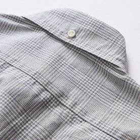 material shot of the back of the button down collar on The Jack in Ash Twist Plaid
