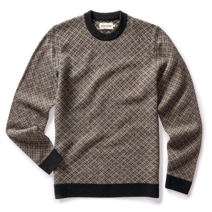 flatlay of The Otto Sweater in Coal Merino
