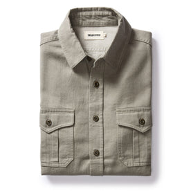 The Saddler Shirt in Smoked Olive Twill - featured image