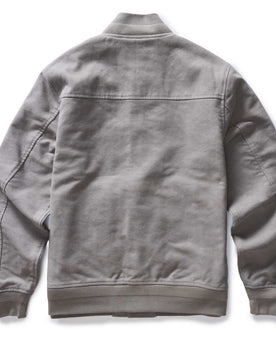 flatlay of the back of The Campus Jacket in Grey Moleskin, Outerwear by Taylor Stitch