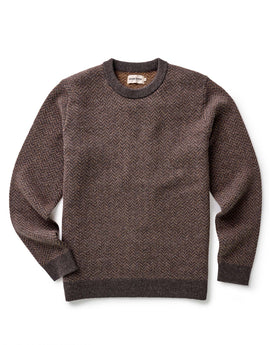 flatlay of The Eddy Crew in Coffee Herringbone, Knits by Taylor Stitch