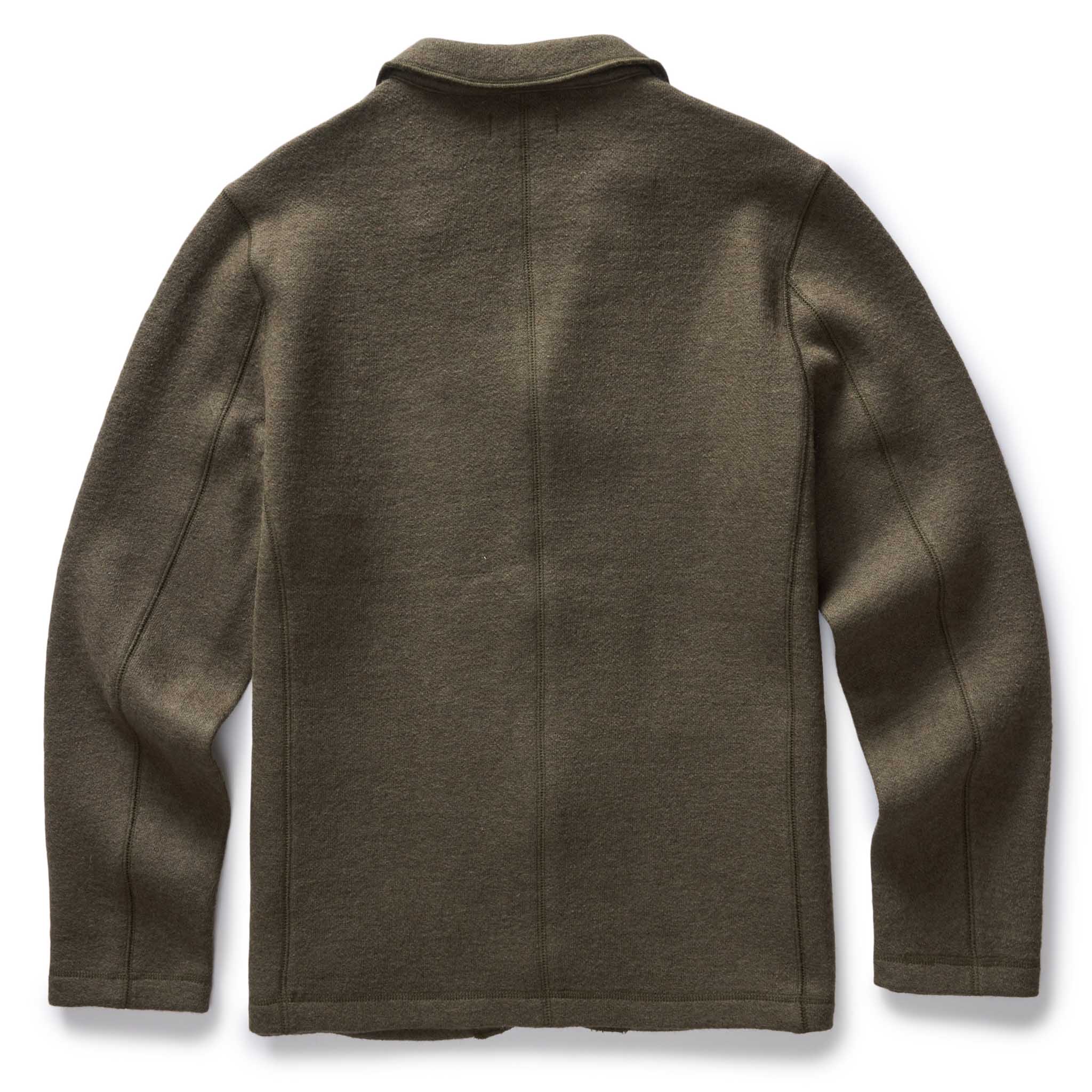 flatlay of the back of The Evans Blazer in Forest Birdseye Wool, Outerwear by Taylor Stitch