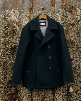 editorial image of The Mariner Coat in Dark Navy Wool, Outerwear by Taylor Stitch