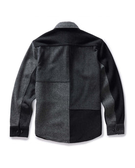 flatlay of the back of The Patchwork Overshirt in Ash Tweed, Outerwear by Taylor Stitch