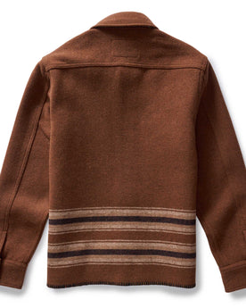 flatlay of the back of The Ranger Shirt in Tarnished Copper Blanket Stripe, Wovens by Taylor Stitch