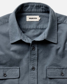 flatlay of The Yosemite Shirt in Slate, Wovens by Taylor Stitch