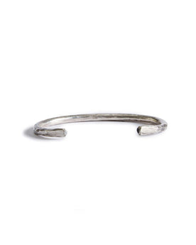 material shot of the back of The Hammered Cuff in Sterling Silver, Accessories by Taylor Stitch