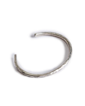 material shot of the top of The Hammered Cuff in Sterling Silver, Accessories by Taylor Stitch