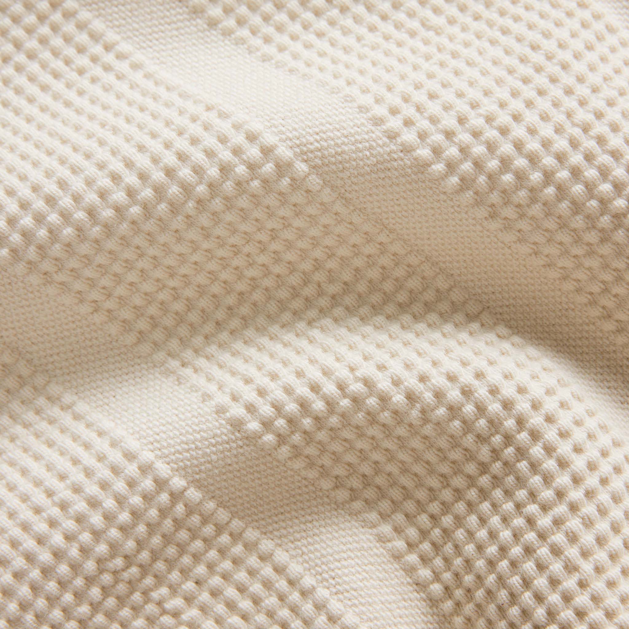 material shot of the stripes on The Morgan Crewneck in Natural Slub Stripe, Knits by Taylor Stitch