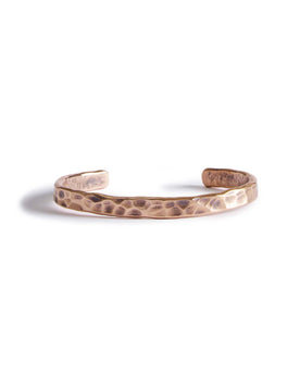 editorial image of the front of The Hammered Cuff in Copper, Accessories by Taylor Stitch