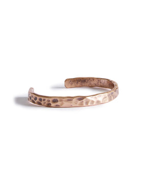 editorial image of the side of The Hammered Cuff in Copper, Accessories by Taylor Stitch