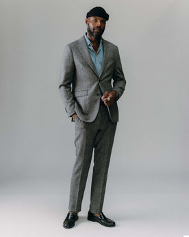 The Stevens Trouser in Slate Herringbone Wool: Alternate Image 1, Bottoms by Taylor Stitch