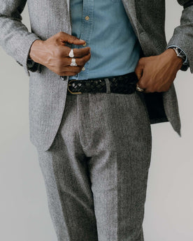 The Stevens Trouser in Slate Herringbone Wool: Alternate Image 2, Bottoms by Taylor Stitch
