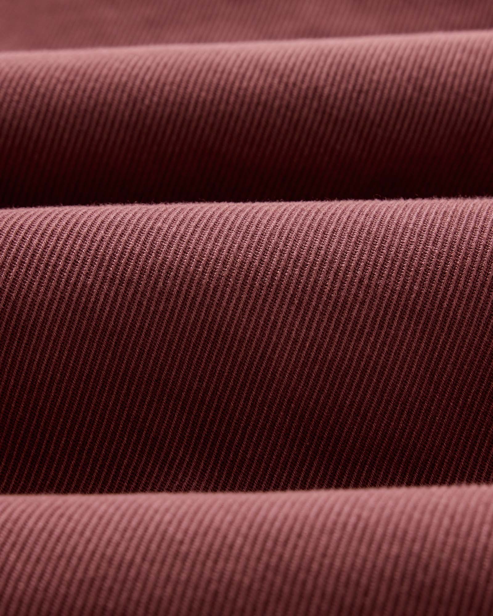 material shot of the fabric on The Ledge Shirt in Dried Cherry Twill, Wovens by Taylor Stitch