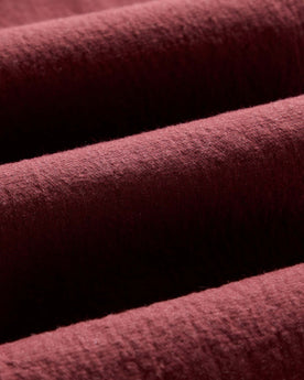 material shot of the fabric on The Apres Pant in Burgundy Double Cloth, Bottoms by Taylor Stitch